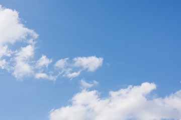 Sky and clouds in the afternoon, hot sun, large clouds