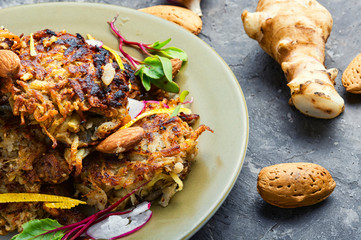 Jerusalem artichoke cutlets