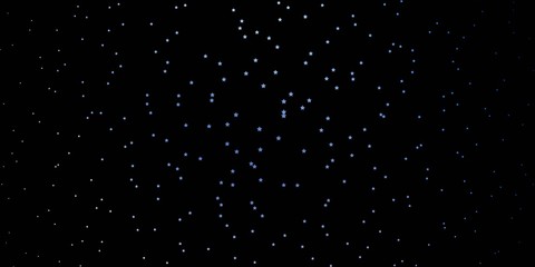 Dark BLUE vector layout with bright stars. Blur decorative design in simple style with stars. Pattern for new year ad, booklets.