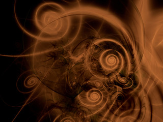 brown abstract fractal background 3d rendering illustration