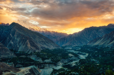 View from Eagles Nest Fort in Karimabad, northern Pakistan, taken in August 2019
