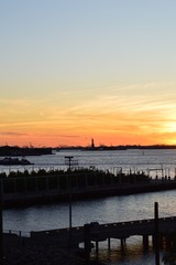 Naklejka premium sundown new york