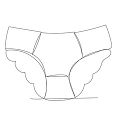 Obraz premium vector, isolated, simple drawing of a continuous line of female underpants