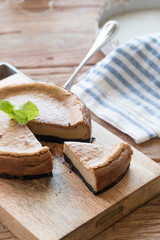 手作りのカフェオレチーズケーキ