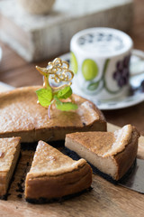 手作りのカフェオレチーズケーキ