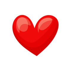 Red heart Cartoon icons vector illustration on a white background. Great design for any purposes.