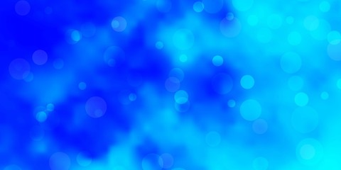 Light BLUE vector background with bubbles. Modern abstract illustration with colorful circle shapes. Pattern for business ads.