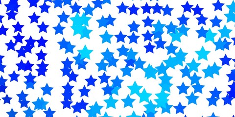 Light BLUE vector pattern with abstract stars. Colorful illustration in abstract style with gradient stars. Design for your business promotion.
