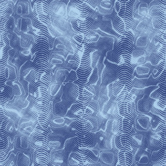 Noisy brushed mottled stains tracery motif light blue swatch. Distressed wavy curve artistic messy spots. Dynamic distorted grunge seamless repeat raster jpg pattern swatch.
