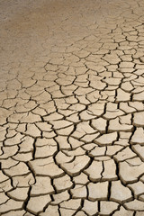 View of cracked dried mud
