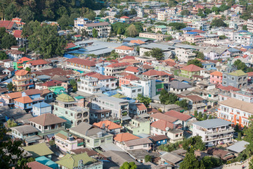 Fototapeta na wymiar MYANMAR TACHILEIK CITY VIEW