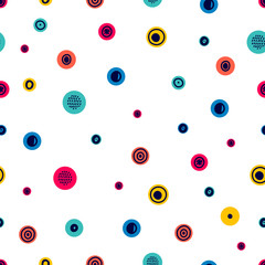 Cute polka dots. Abstract seamless pattern.  Can be used in textile industry, paper, background, scrapbooking.