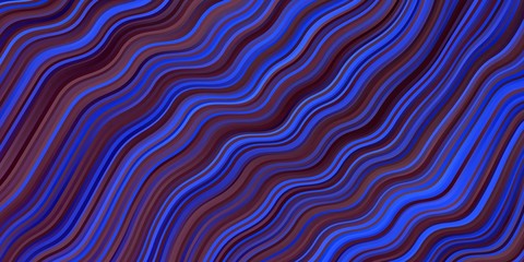 Dark Blue, Red vector template with curves. Abstract gradient illustration with wry lines. Pattern for websites, landing pages.