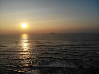 sunset over the sea