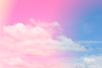 sky and cloud background with a pastel color.