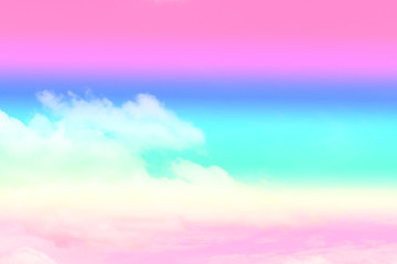 sky and cloud background with a pastel color.