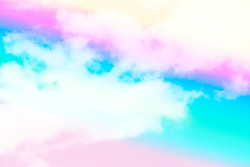 Fototapeta na wymiar sky and cloud background with a pastel color.