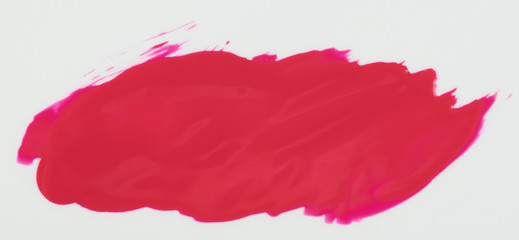 Glossy pink paint stain isolated
