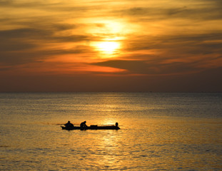 Beautiful sea at sunset