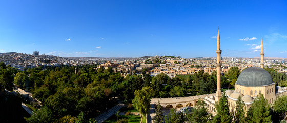 Panoramic view of the old town and Mevlid-i Halil Mosque