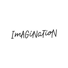 Imagination calligraphy quote lettering