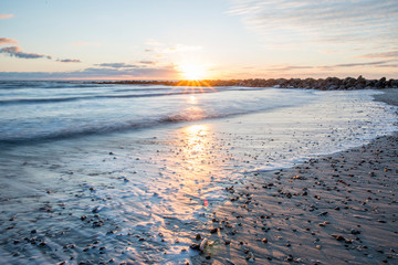 Sonnenuntergang in D&auml;nemark an der nordsee
