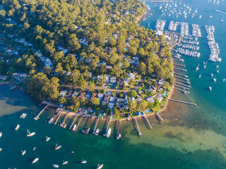 Cottage Point, Ku-ring-gai area, Northern Sydney, Australia wharfs and boats