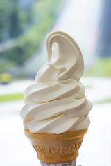 新鮮な牛乳から作った美味しいソフトクリーム