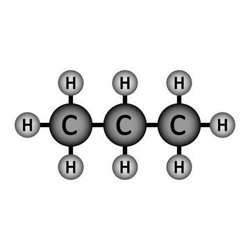 Propane Molecule Icon.