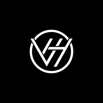 initial letter VH, HV Logo design vector.