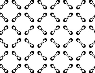 Abstract geometric pattern in ornamental style. Black and white color. Seamless design texture.