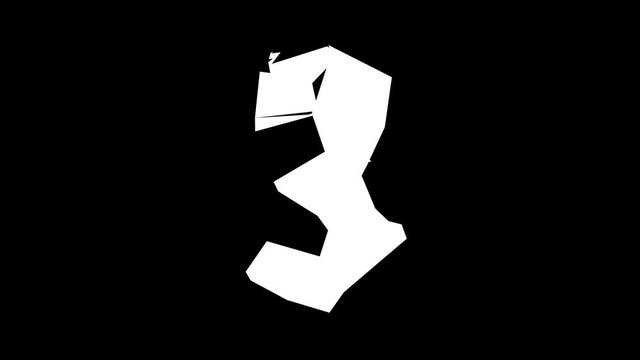 3d animated low polygon cardboard text with alpha channel the character 3