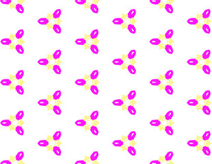 Abstract geometric pattern in ornamental style. Pink color. Seamless design texture.