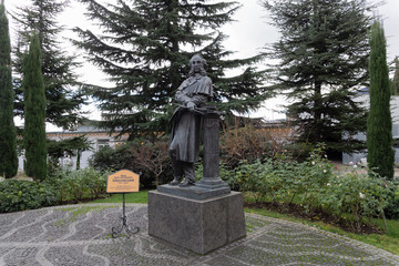 Fototapeta premium Sculptures in Aivazovsky park in Partenit village in Crimea. Russia. 01.2020