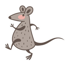2020 Chinese New Year zodiac symbol, rat or mouse running