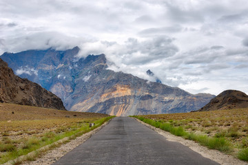 Fototapeta premium Karakoram Highway and Skardu Side Road in northern Pakistan, taken in August 2019