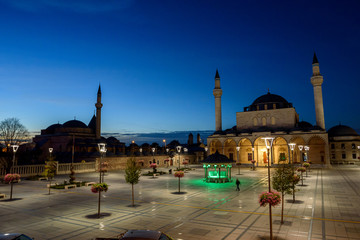 Fototapeta na wymiar Mevlana Museum and Sultan Selim Mosque in Konya, Turkey