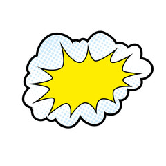explosion yellow color pop art style icon vector illustration design