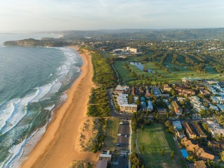 Aerial Views of Mona Vale Beach, Sydney, Australia