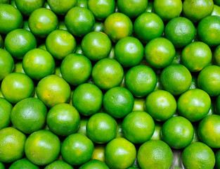 Heap of oranges in market for sale