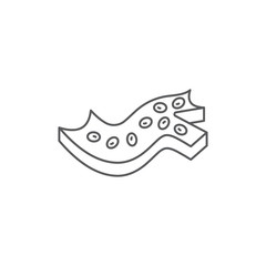 Blood cells flowing through vein vector icon symbol medical isolated on white background