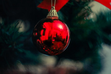 christmas ball on tree