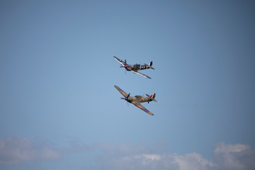 British World War 2 planes flying