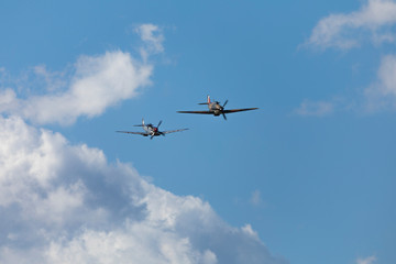 British World War 2 plane flying