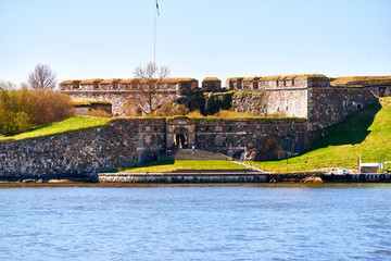 view on capitol of Finnland city of Helsinki with its islands and harbours