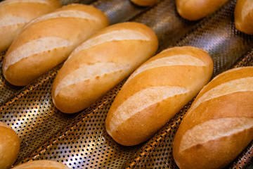 freshly baked loaves of bread 
