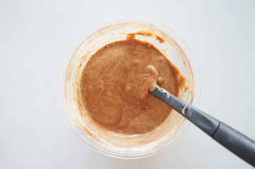 チョコレートロールケーキの生地