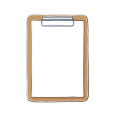 blank clip board doodle hand drawn cute art illustration