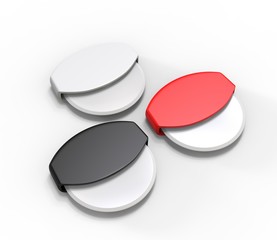 Blank Promotion Pizza Cutter For Branding. 3d render illustration.