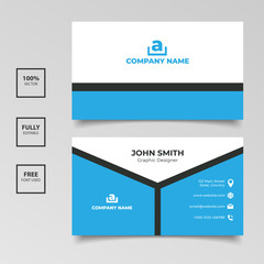 Clean business card template design vector